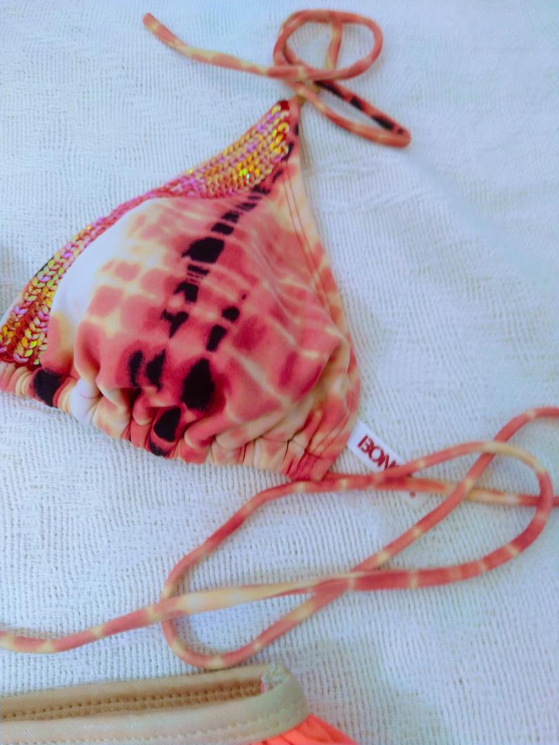 Trendy Women's Triangle 2 Piece Set Beach Bikini High Quality Fashion Sexy Summer Swimsuit Halter String Tie Up Push Up Swimwear