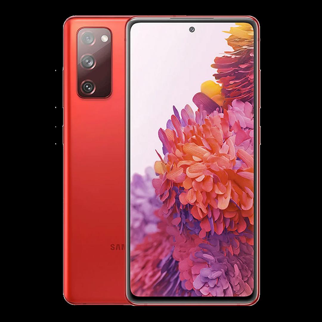 Samsung Galaxy S20 FE 5G Android smartphone. Features 6.5″ display, Snapdragon 865 5G chipset, 4500 mAh battery, 128 GB storage,IP68 certified (dust and water resistant), Gorilla Glass 3,120Hz HDR10+