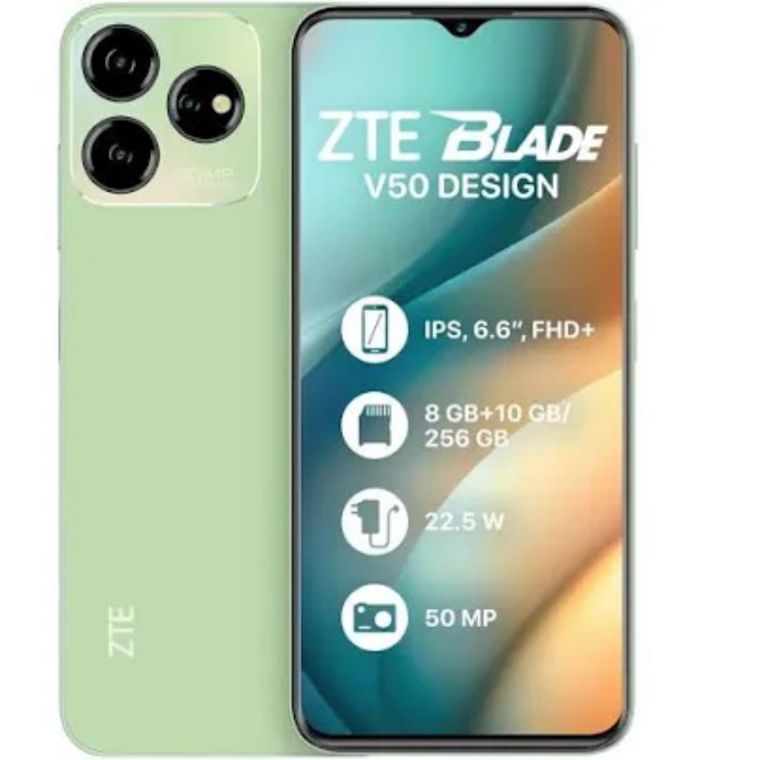 Buy ZTE Blade V50 Design 4G Android smartphone. Features 6.6″ display, Unisoc T606 chipset, 5000 mAh battery, 256 GB storage, 8 GB RAM.
RAM: 18GB
Internal Storage: 256GB
Display: 6.67 inches
OS: Andro