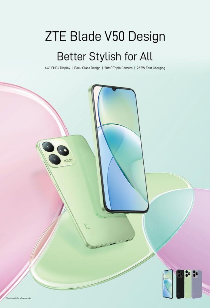 Buy ZTE Blade V50 Design 4G Android smartphone. Features 6.6″ display, Unisoc T606 chipset, 5000 mAh battery, 256 GB storage, 8 GB RAM.
RAM: 18GB
Internal Storage: 256GB
Display: 6.67 inches
OS: Andro