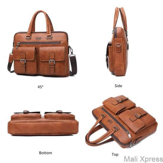 Jeep Boluo Leather Laptop Bag – Premium quality, stylish, and built for professionals. Spacious 38x27cm design, durable leather, multiple compartments, and versatile for work or travel. Shop now!