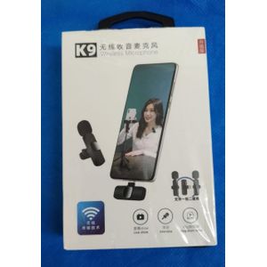 K9 Dual Wireless Microphone For USB-C Phone/ IPhone Wireless For Recording Vlog 2 Mic + 1 Rec Lavalier