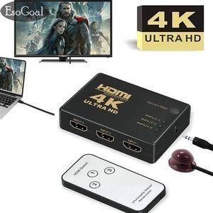 Mini HDMI Switcher 3D 1080p 5 Port 4K HDMI Switch Switcher Selector Splitter With Hub IR Remote FOr HDTV DVD