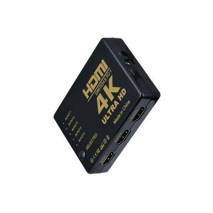 Mini HDMI Switcher 3D 1080p 5 Port 4K HDMI Switch Switcher Selector Splitter With Hub IR Remote FOr HDTV DVD