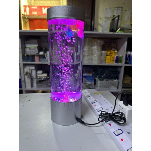 LED Bubble Fish Lamp decor 2.5 liters capacity Multi Color Changing Aquarium Night Light, Desk Decoration For Office Bedroom Living Room, Exclude Battery