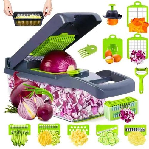 Vegetable Chopper Veggie Chopper,Mandoline Slicer, Multi 16 In 1 Food Choppers, Kitchen Vegetable Slicer Dicer Cutter, Onion Mincer, Cheese Grater, Coland Basket, Kitchen Gadgets