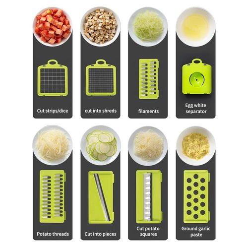 ,Vegetable Chopper Veggie Chopper,Mandoline Slicer,Multifunctional 16 In 1 Food Choppers, Kitchen Vegetable Slicer Dicer Cutter,Onion Mincer,Cheese Grater,Colander Basket,Kitchen Gadgets