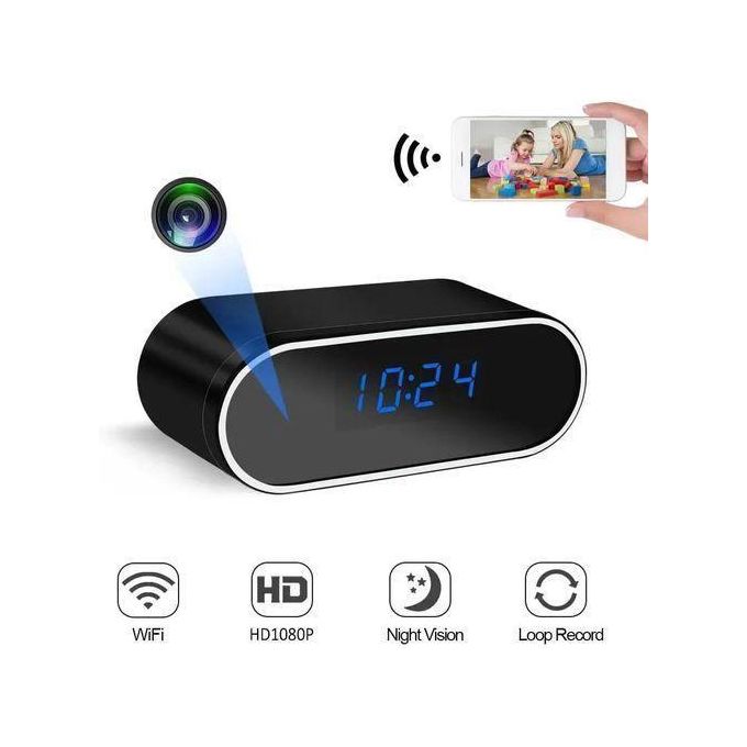Home Security 1080P Full HD Security Surveillance Alarm Table Clock Hidden Spy Camera Audio Video Recorder Monitor Camcorders Cam