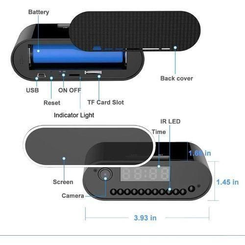 Home Security 1080P Full HD Security Surveillance Alarm Table Clock Hidden Spy Camera Audio Video Recorder Monitor Camcorders Cam