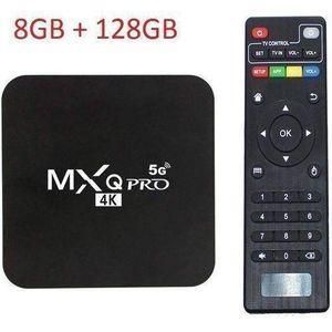 Mx Pro Android Tv Box Android14.1  Smart TV Box – 8GB RAM, 128GB ROM, 4K Ultra HD, YouTube Live, APP, NETFLIX AND COMEA WITH BLUETHOOTH