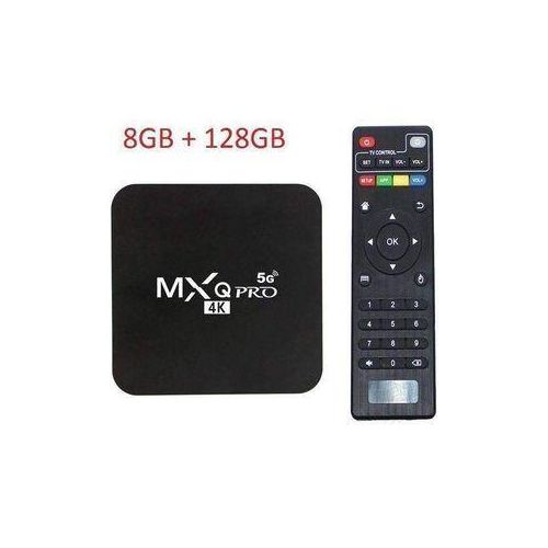 Mx Pro Android Tv Box Android14.1  Smart TV Box – 8GB RAM, 128GB ROM, 4K Ultra HD, YouTube Live, APP, NETFLIX AND COMEA WITH BLUETHOOTH