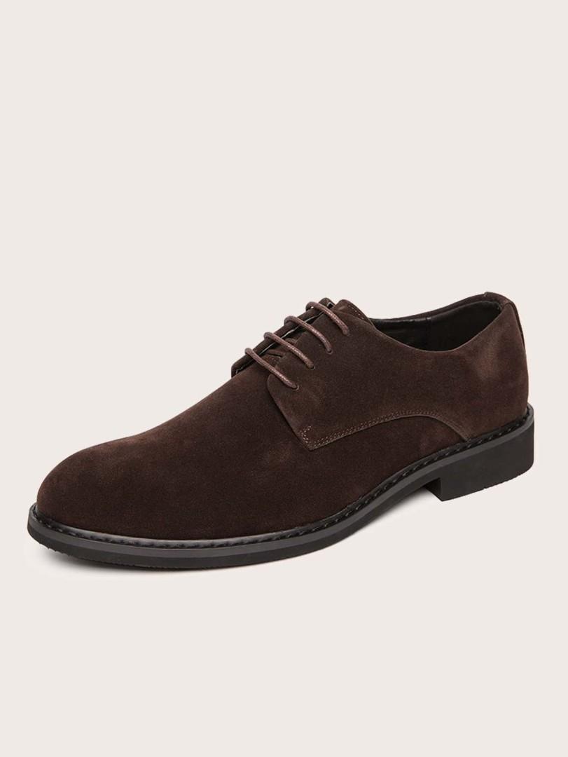 ORIGINAL SUEDE OFFICIAL MENS SHOES CLASSIC OXFORD SHOES, BROWN VELVET CASUAL AND OFFICIAL SHOES BROWN LEATHER (BEST SHOP FOR LOAFERS, OFFICIALS, CASUALS, SNEAKERS)