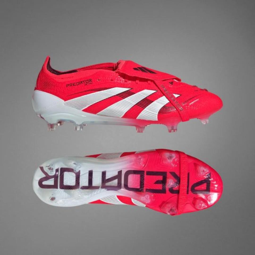 Original Adidas Predator Pro Fold Tongue Soft Ground Football Boots Lucid/red/black/WhiteSoccer Boots, Sport shoes, Sport sneakers