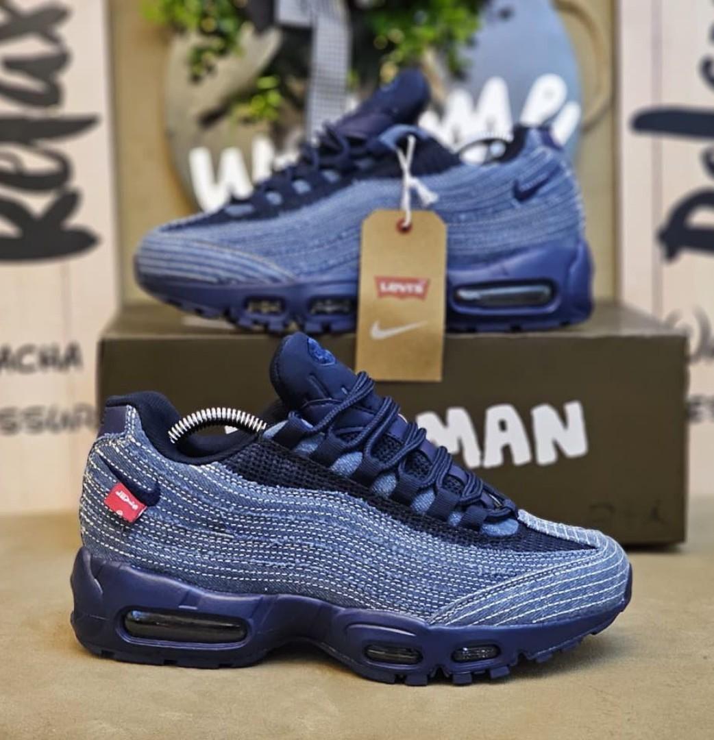 🔥 ORIGINAL AIR MAX 95 OG "OBSIDIAN", CUSTOMIZED AIRMAX 95 LEVI'S, HIGH QUALITY SNEAKERS. Best shop for Airforce, Air jordan, Airmax tn, Air force sneakers)