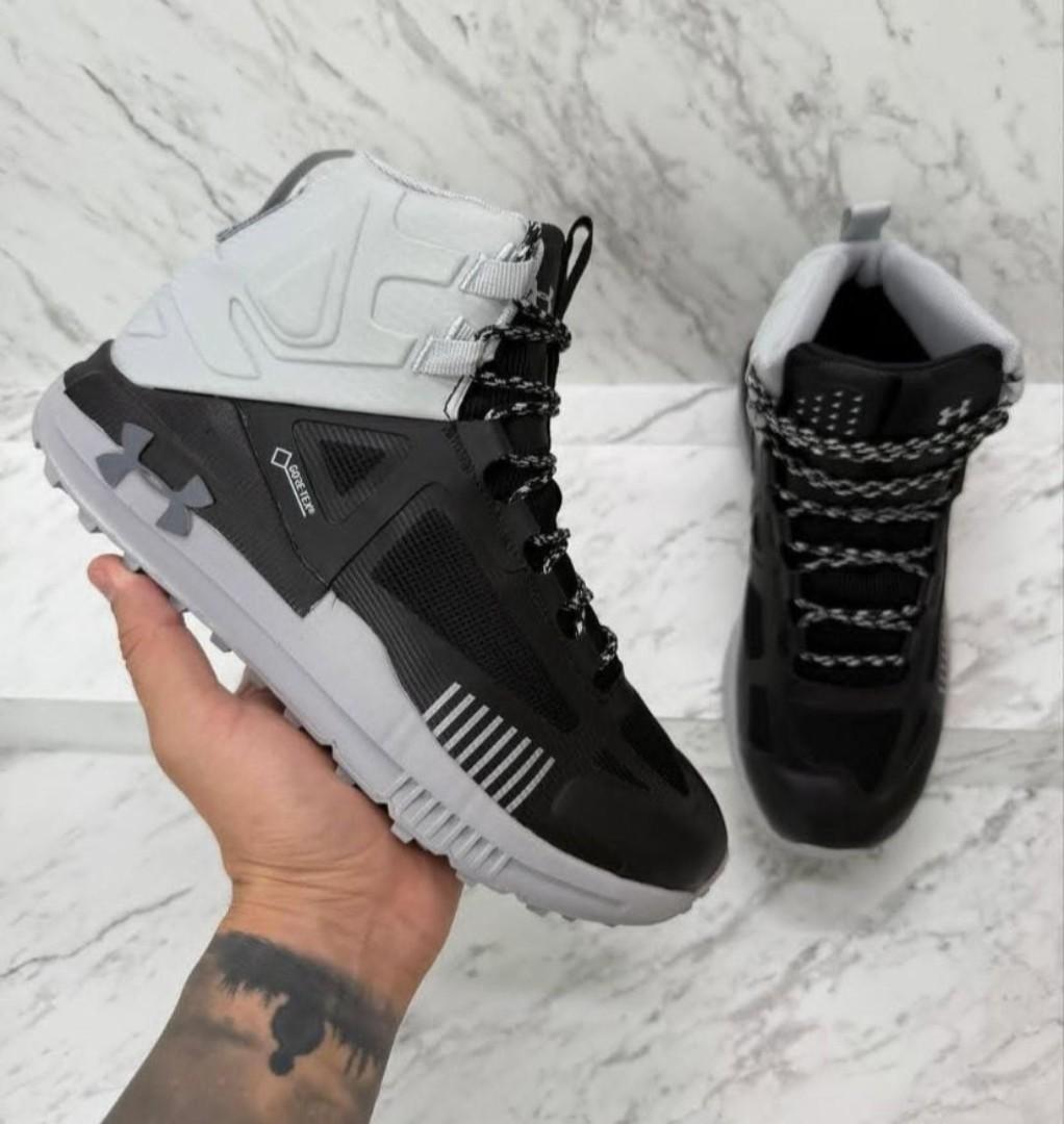 🔥 🔥(ON OFFER) Under Armour Men's Infil Hike Gore-Tex hiking boots in white and black. Quality Underarmour / underamour Safety Boot very Srong and Durable GENERIC