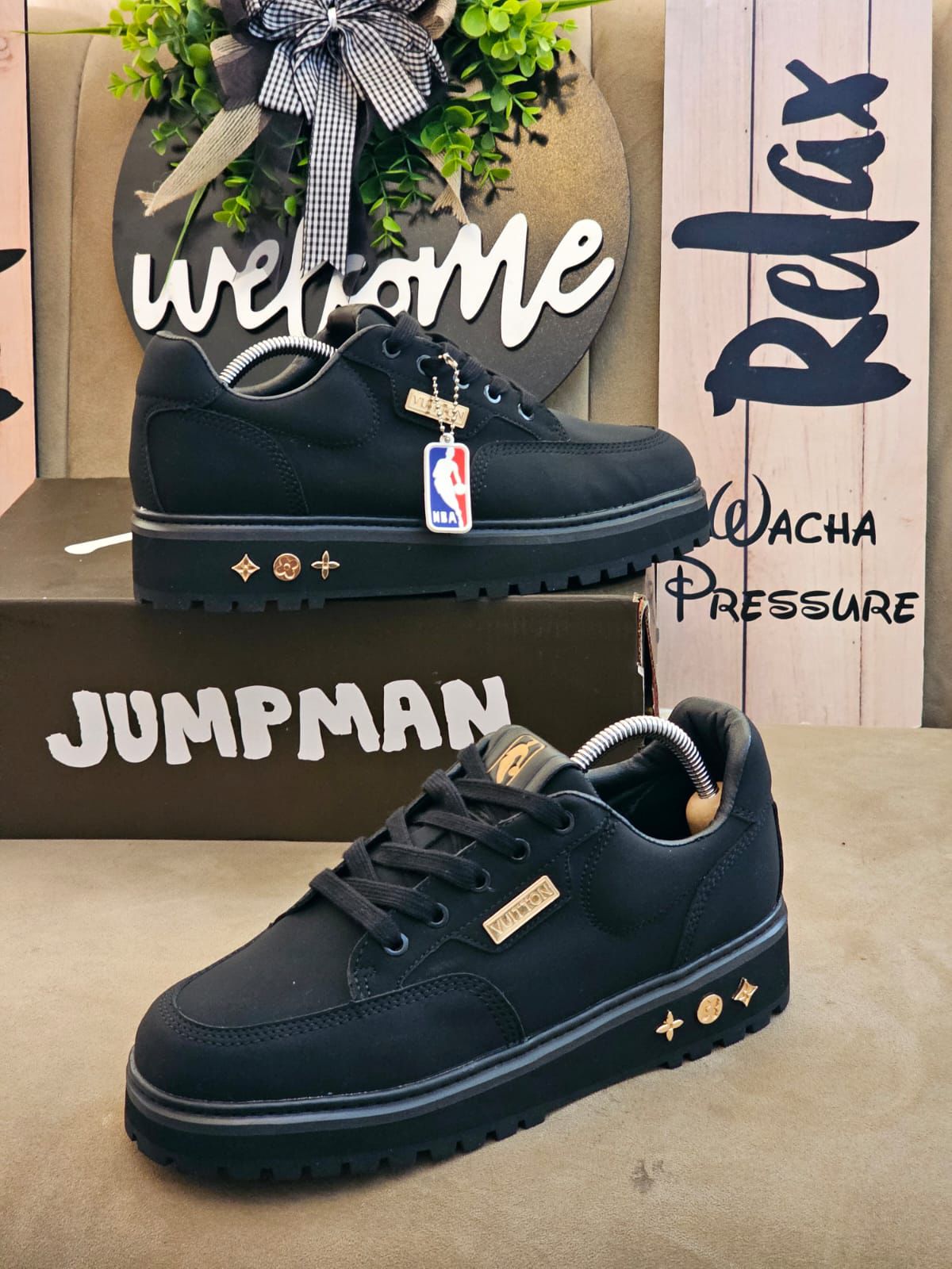🔥( ON OFFER ) LOUIS VUITTON x LAKERS LV TRAINER SNEAKERS, LV SKATE , COLOUR ALL BLACK TUNED AIR, HIGH QUALITY SNEAKERS. Best shop for Airforce, Air jordan, Airmax tn, Air force sneakers) GENERIC