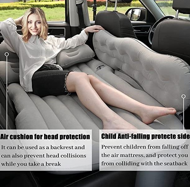 🍂New arrivals 🍂Portable Inflatable Car Back Seat Bed / Car Matress PLUS PUMP.Suitable for all brands of cars, SUV and most of the MPV.
It is also a good choice of outdoor recliner or beach chair.
Ul