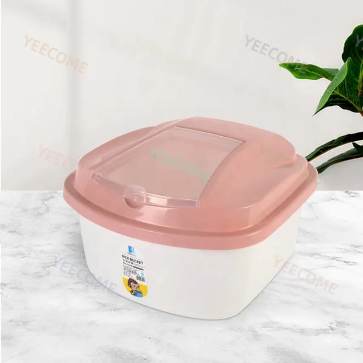 🍟🌮5kg Rice Storage Box/Container.Made of high quality pp+plastic material,durable,eco-friendly. With wheels, simple and easy to remove.5KG large capacity.Nice kitchen storage bin box, save space.