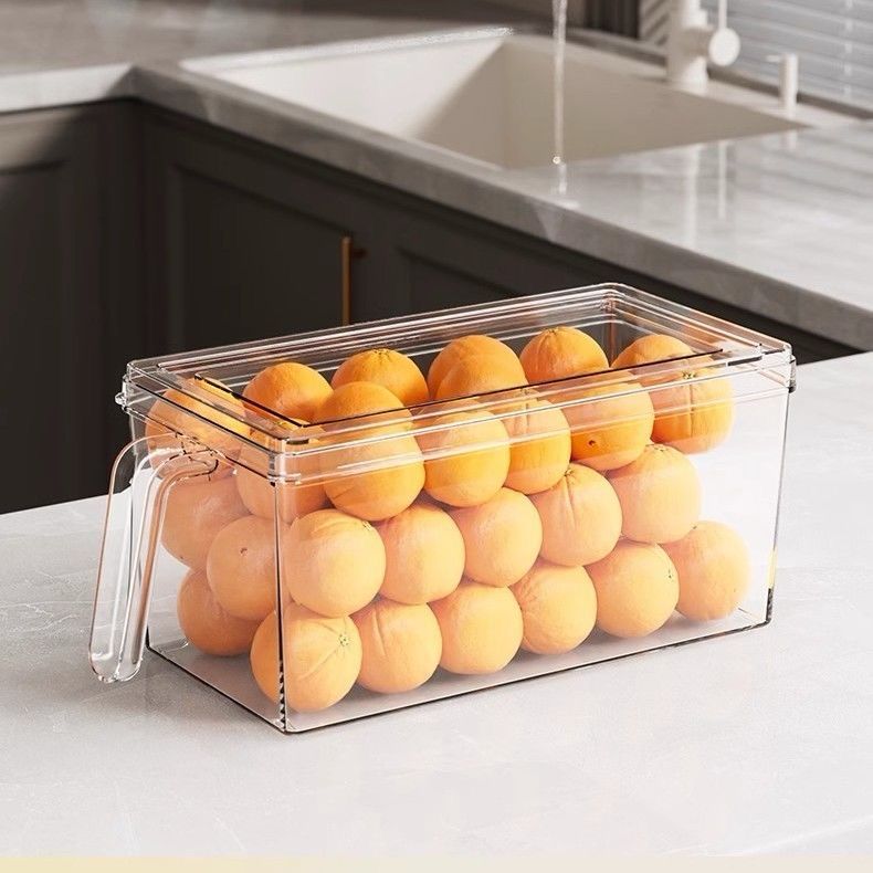 3L Fridge Storage Container with Handle | Transparent BPA-Free Acrylic Organizer for Kitchen, Freezer & Pantry – Eco-Friendly & Space-Saving Design