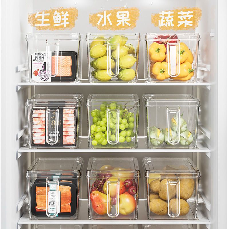 3L Fridge Storage Container with Handle | Transparent BPA-Free Acrylic Organizer for Kitchen, Freezer & Pantry – Eco-Friendly & Space-Saving Design