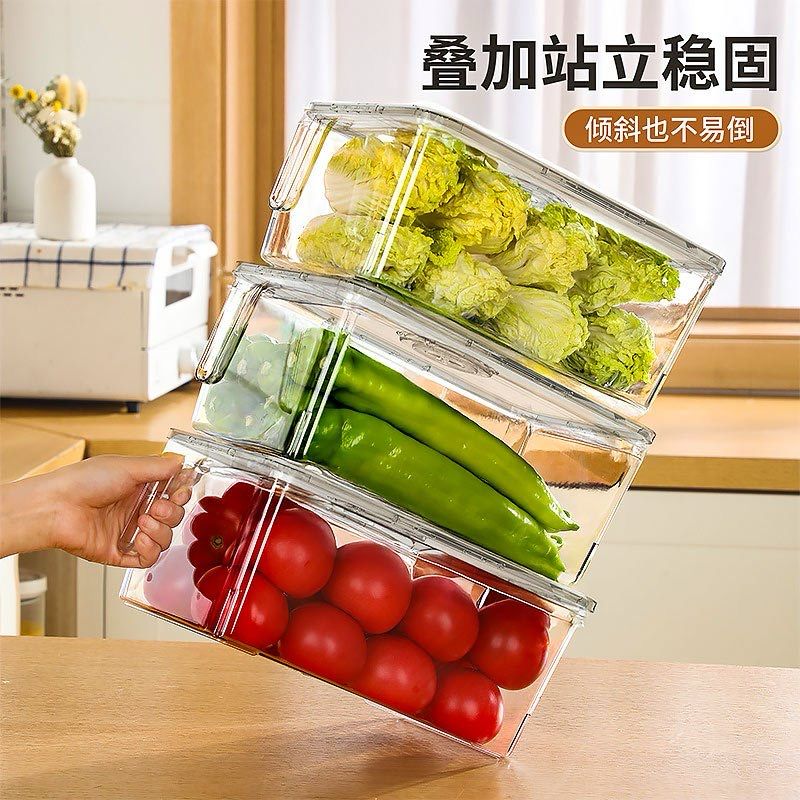 3L Fridge Storage Container with Handle | Transparent BPA-Free Acrylic Organizer for Kitchen, Freezer & Pantry – Eco-Friendly & Space-Saving Design