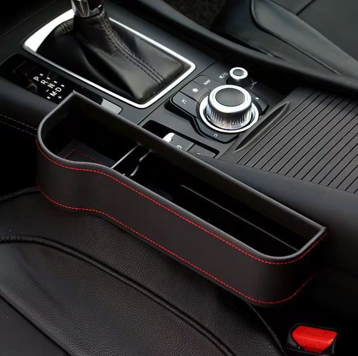 Premium Car Cup Holder with Phone Slot & Partitions | Multifunctional Car Seat Organizer for Wallet, Coins, Cables – Easy to Install & Remove