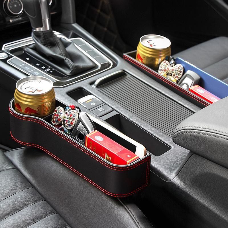 Premium Car Cup Holder with Phone Slot & Partitions | Multifunctional Car Seat Organizer for Wallet, Coins, Cables – Easy to Install & Remove