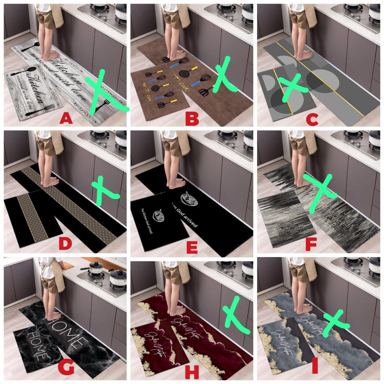Kitchen Anti-Slip Mats – Water-Resistant Non-Skid Mats for Safe Cooking Areas, Available in Medium (60×40 cm) and Large (120×40 cm) Sizes