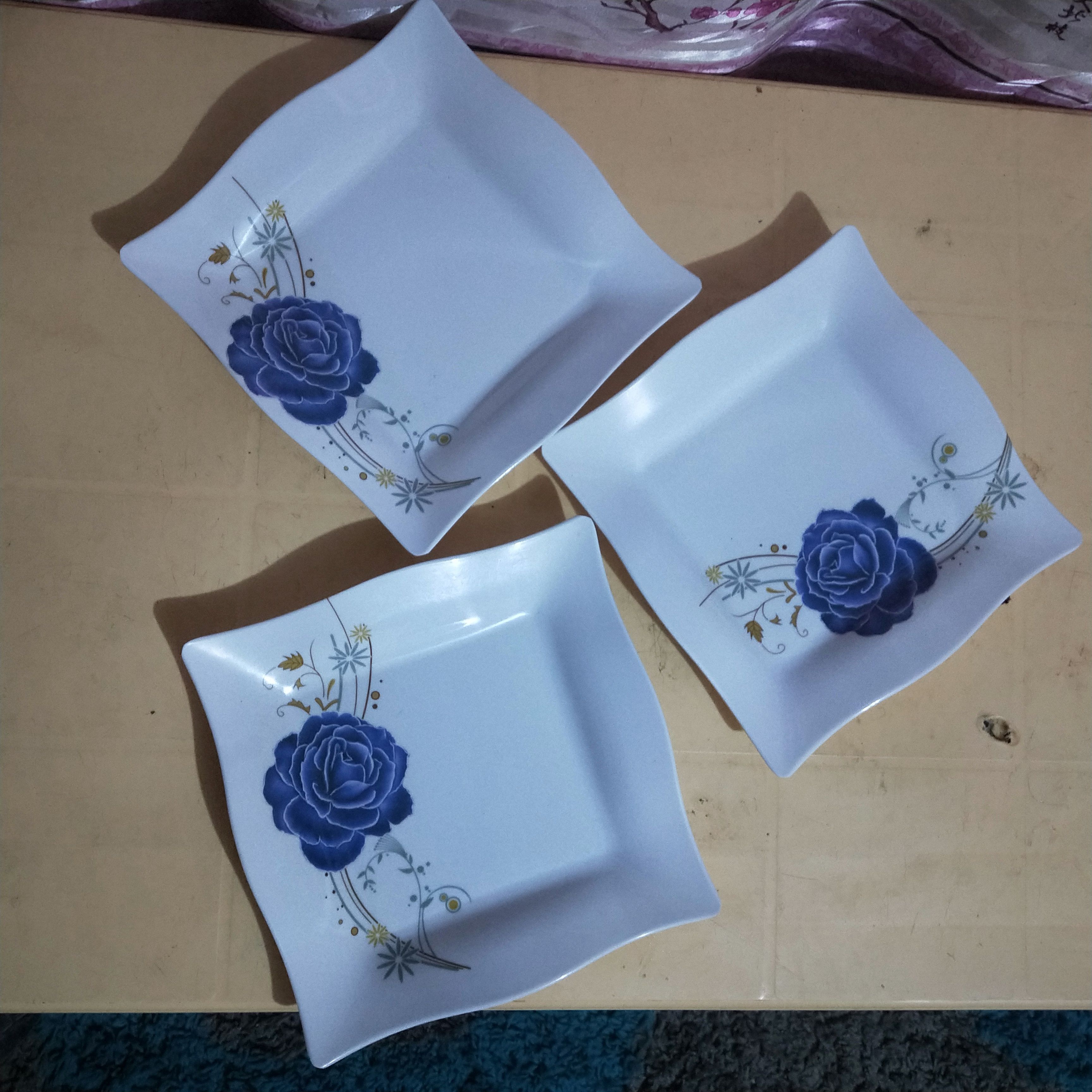 (CLEARANCE SALE) 6pcs OasisSquare Melamine Plates Dinner Set. We brings you this perfect dinner plate for your modern Kitchen