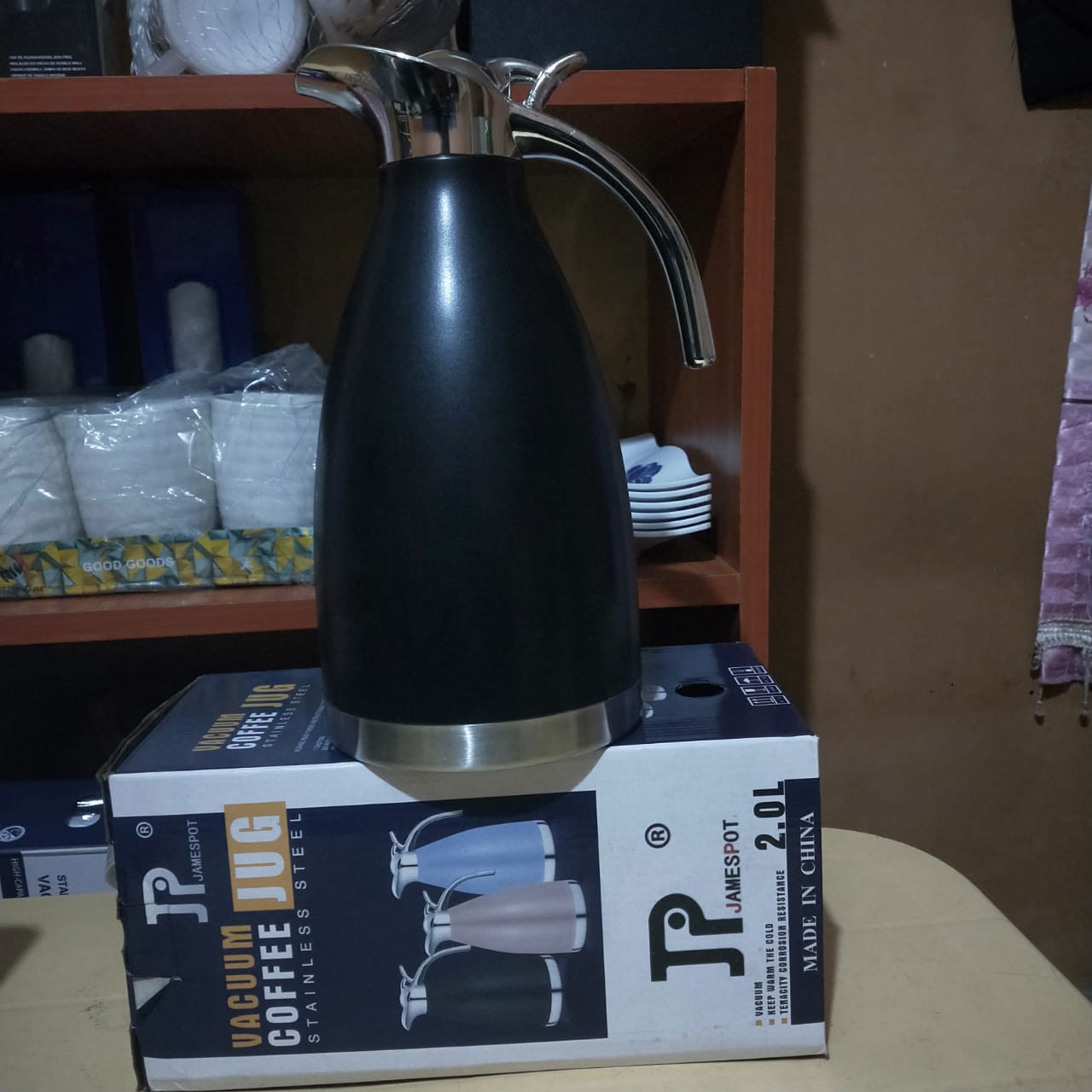 (OFFER SALE) VACUUM JUG /  VACUUM FLASK/ THERMOS ,James Pot(JP) .  2Litre Unbreakable Stainless Steel, Vacuum Jug,