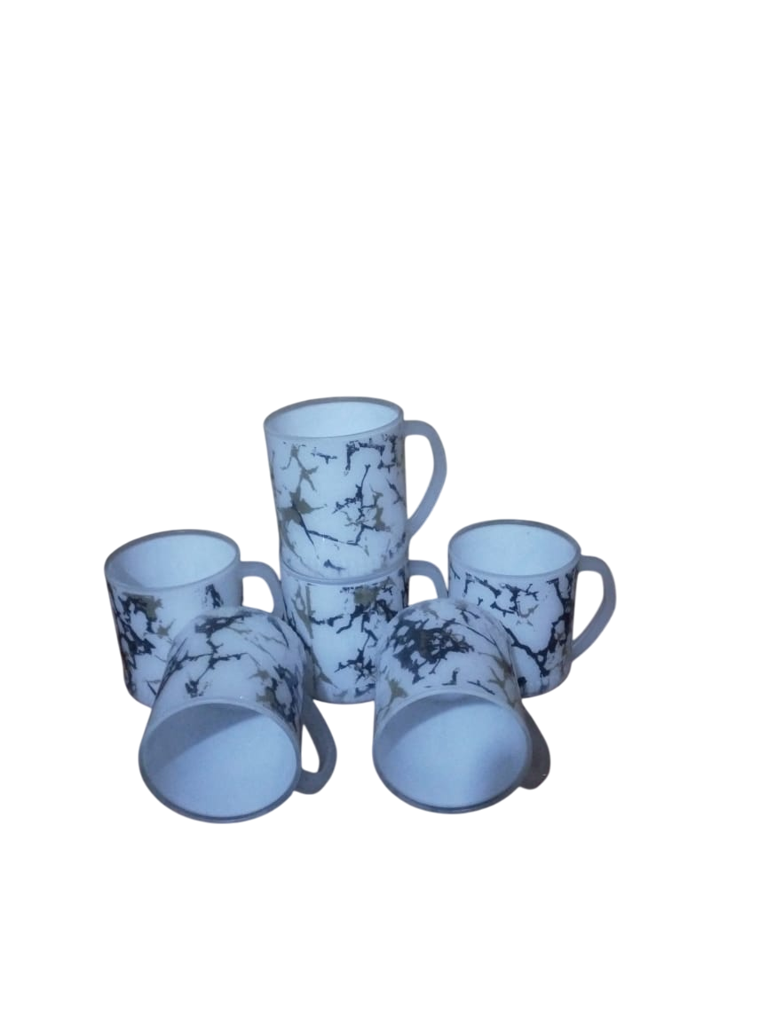 6 pcs Marble Melamine cups/mugs for Tea/Milk/Coffee, 370ml