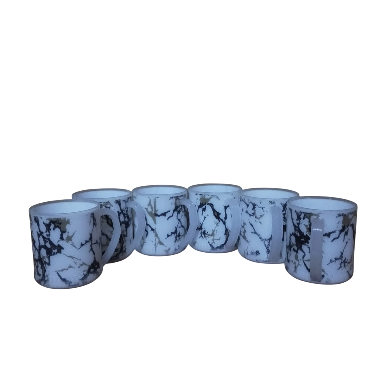 6 pcs Marble Melamine cups/mugs for Tea/Milk/Coffee, 370ml