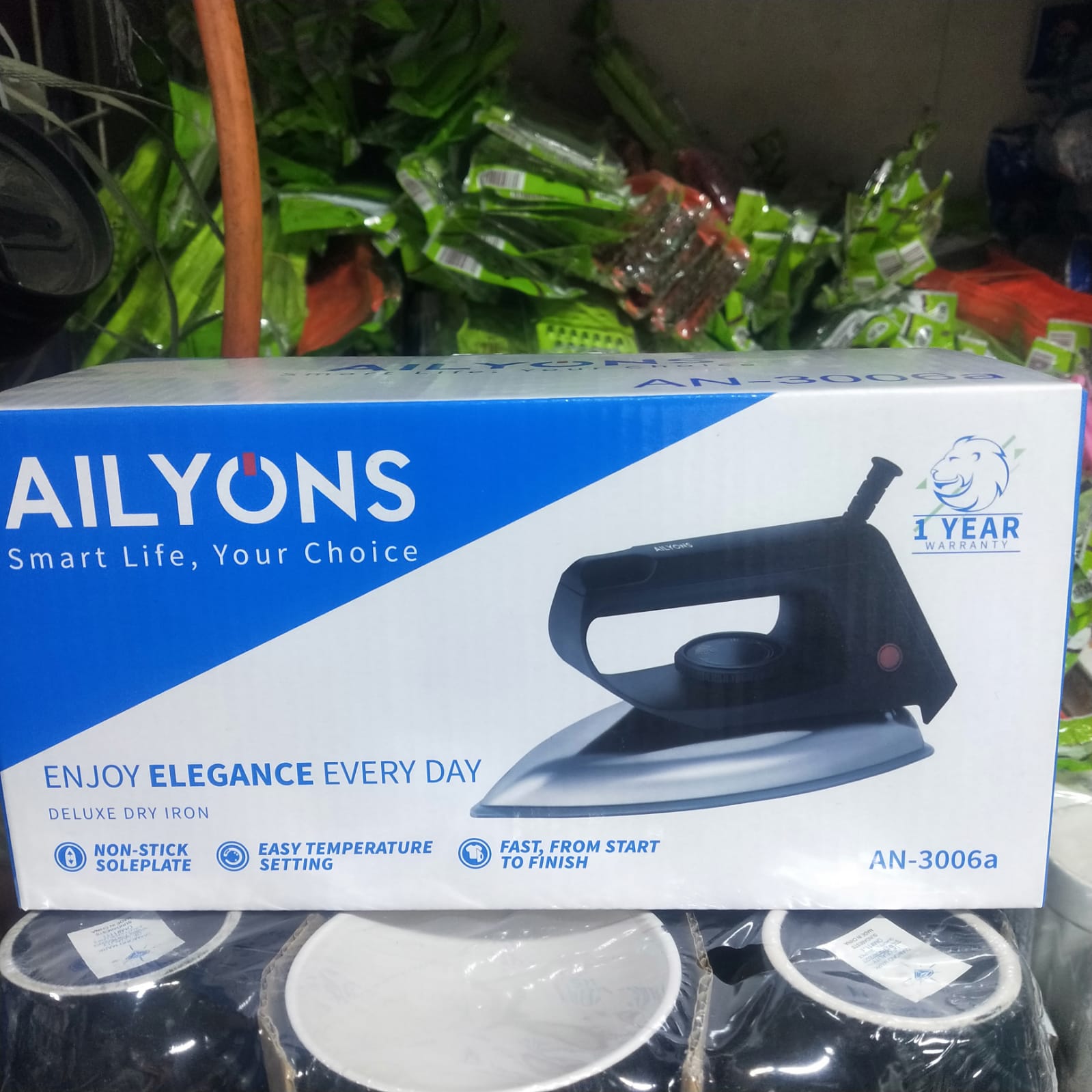 Ailyons Dry Electric Iron box /Pasi with 100% Efficient on smoothening  and nonstick to clothes