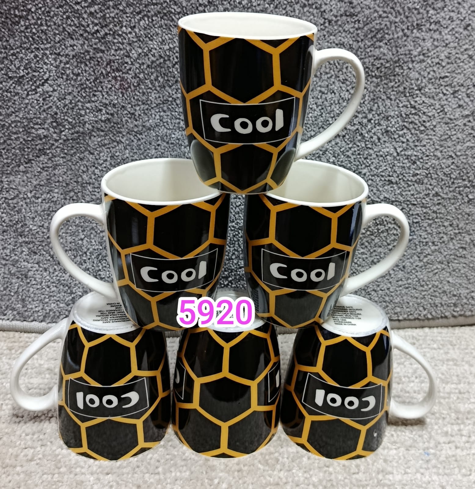 Niceone Ceramic cups/mugs Set of 6 pcs 350ML High Quality Porcelain Tea Milk Coffee Ceramic Cups