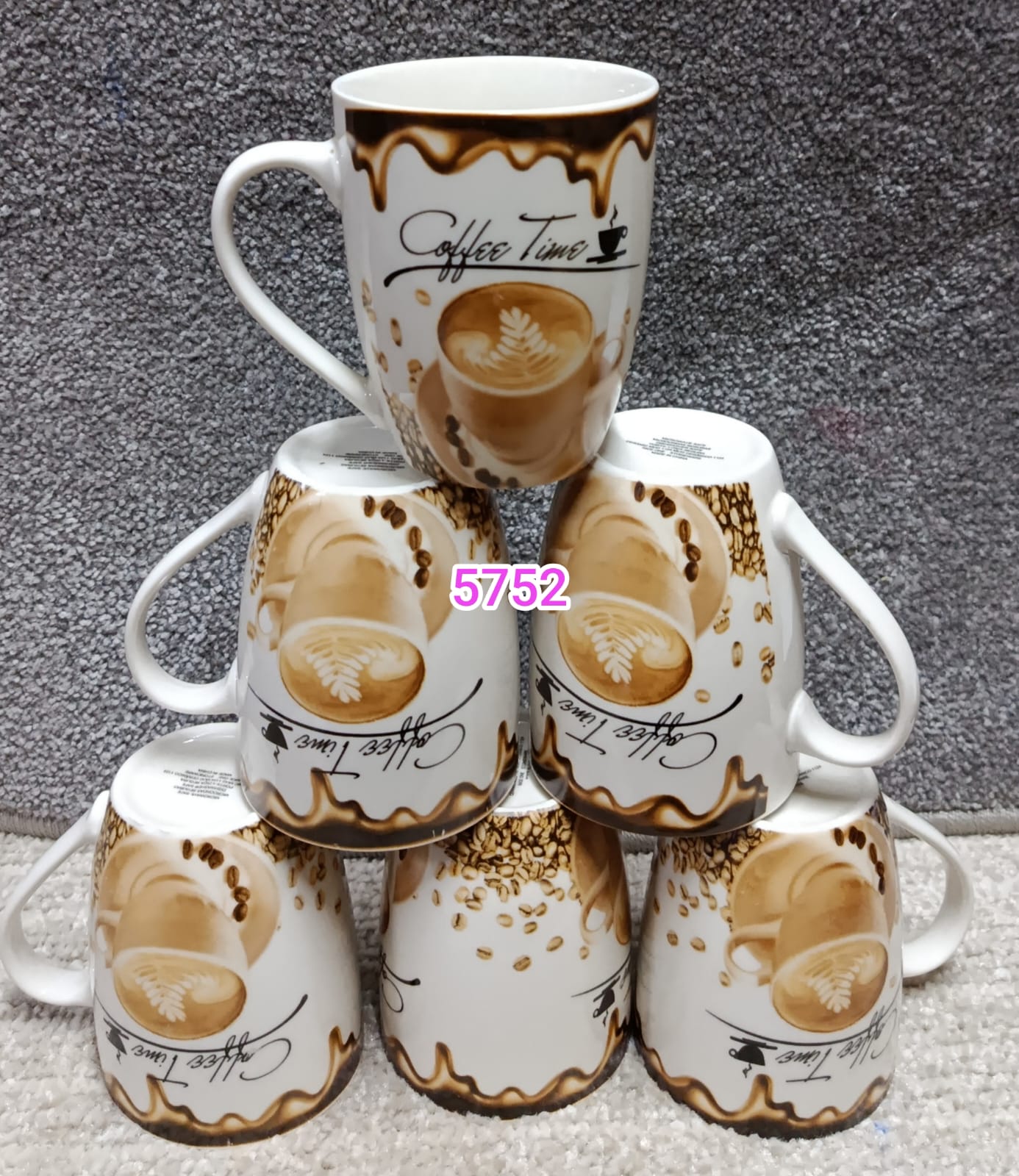 Niceone Ceramic cups/mugs Set of 6 pcs 350ML High Quality Porcelain Tea Milk Coffee Ceramic Cups