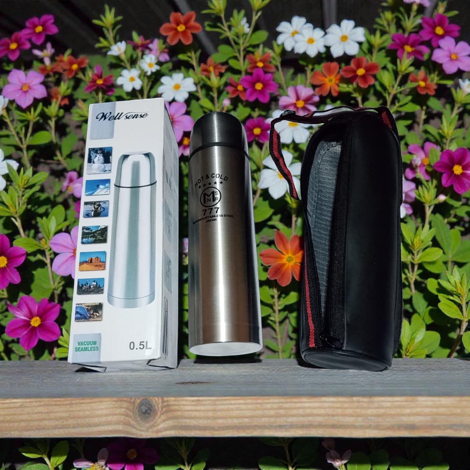 (Limited Offer with Free Gift) Well Sense Portable Vaccum Flask/Thermos Flask/Travel Bottle to keep your drinks hot or cold