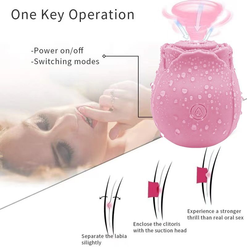 HOT SALE! ORIGINAL Rose Sex Toy For Ladies Sex Products For Women Sucking Vibration Female Licking Massage Masturbation sex toys adult gift,Long lasting