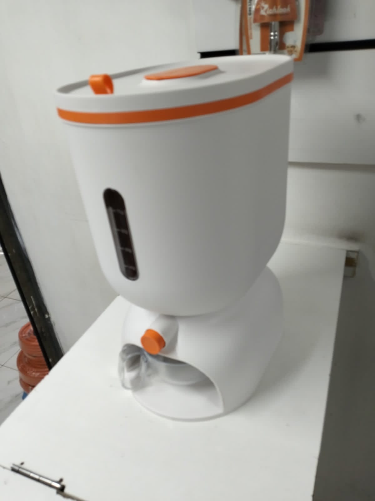11kg Automatic Rice Dispenser with Rinsing Cup – Smart Grain Storage Box, Moisture-Proof & Durable Kitchen Container (21x31x40cm)