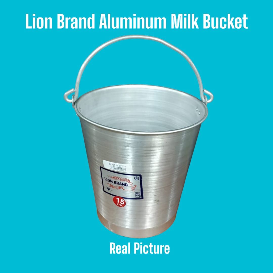 Lion Brand 20L Aluminum Milk Bucket – Heavy-Duty, Rust-Resistant Dairy Storage Can with Lid | Ideal for Farm, Dairy, Catering & Commercial Use