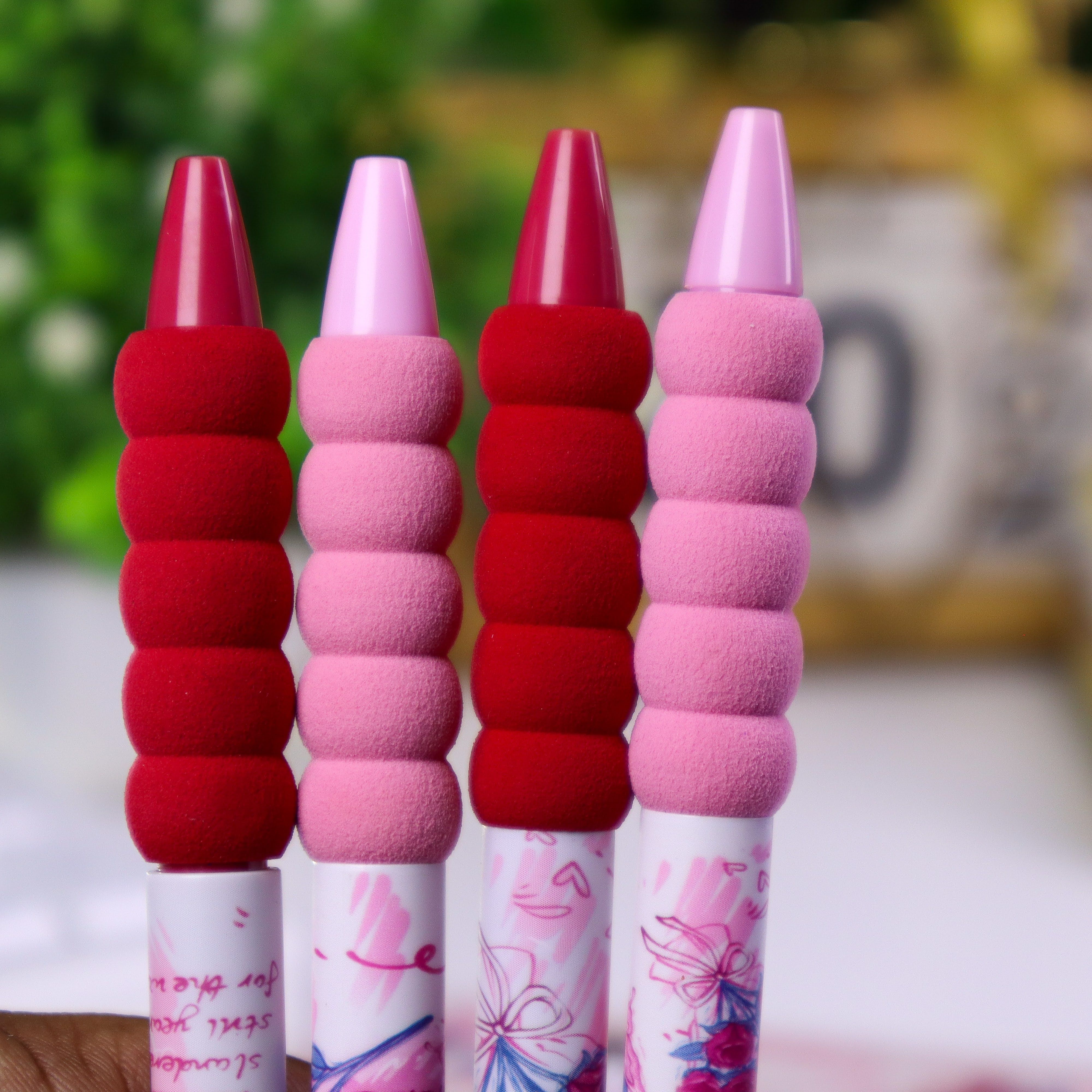 Cute pens set | Set of 4 0.5mm Pens|  Aesthetic pen | Stationery set | Black Ink School pens | Gift pens | Smooth writing pens | Cute stationery Kenya | Comfortable Grip and Quick Drying