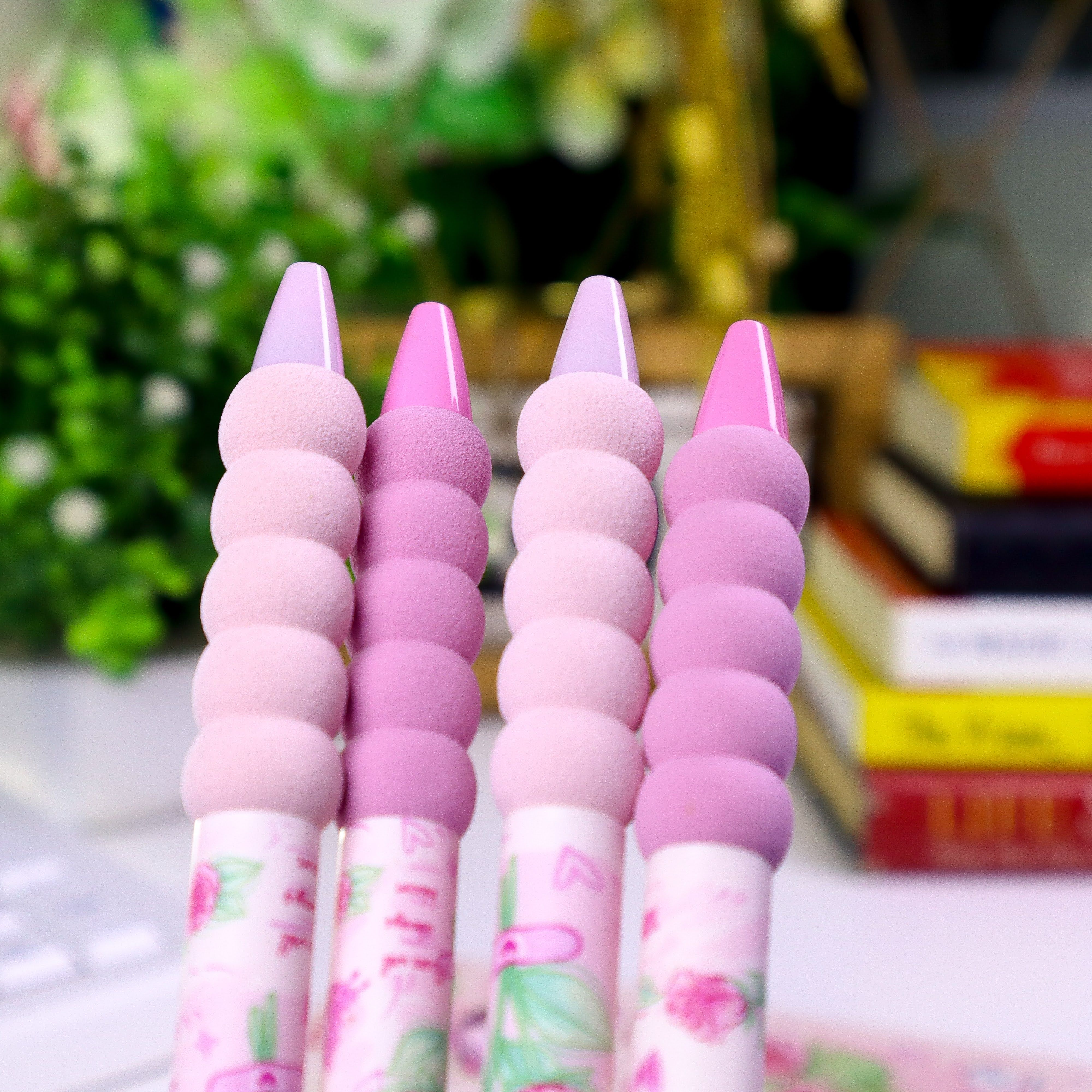 Cute pens set | Set of 4 0.5mm Pens|  Aesthetic pen | Stationery set | Black Ink School pens | Gift pens | Smooth writing pens | Cute stationery Kenya | Comfortable Grip and Quick Drying
