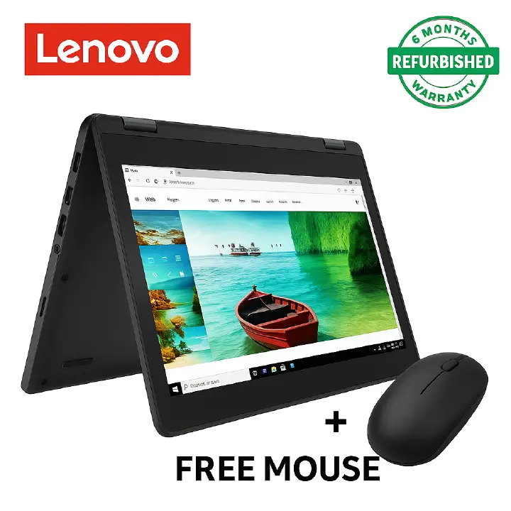 🔥Refurbished Lenovo Yoga 11e X360 | Touchscreen Convertible | 4GB RAM + 128GB SSD | Compact, Rugged & Reliable | FREE Mouse + Laptop Bag Included!