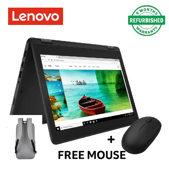 🔥Refurbished Lenovo Yoga 11e X360 | Touchscreen Convertible | 4GB RAM + 128GB SSD | Compact, Rugged & Reliable | FREE Mouse + Laptop Bag Included!