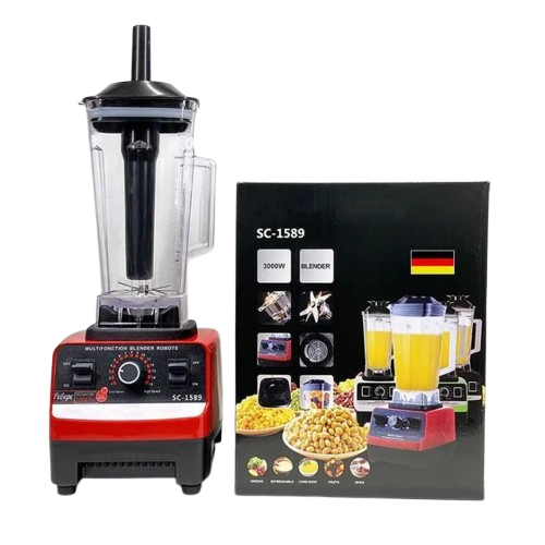 Silver Crest Commercial Blender SC-1589  – Heavy-Duty Industrial Power Blender for Smoothies, Juices, Nuts, Ice, and Food Prep – German Quality