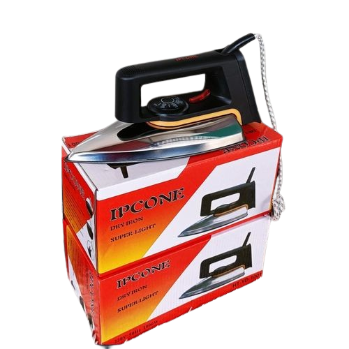 IPCONE Super-Light Dry Iron with Non-Stick Soleplate, Adjustable Temperature Control & Fast Heating – Durable Electric Iron for Clothes, Home, Boutique & Laundry Use