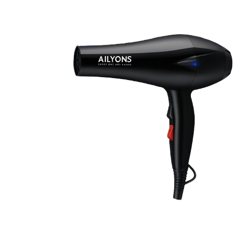 AILYONS Professional Hair Dryer P1 with Cold/Hot Air, High-Speed Low-Noise Motor, 4 Nozzles & Free Grooming Kit – Powerful Blowdry for Home & Salon Hair Styling