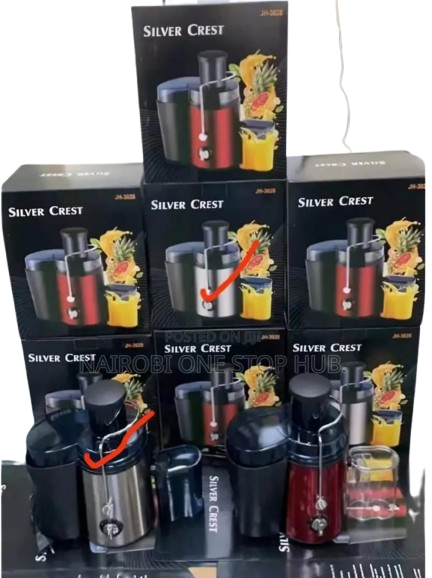 Silver Crest High-Power Juicer Extractor JH-3028 | 2-Speed Heavy-Duty Fruit & Vegetable Juicer | Stainless Steel Body, Large Feeding Tube, Easy to Clean & Fast Juice Extraction