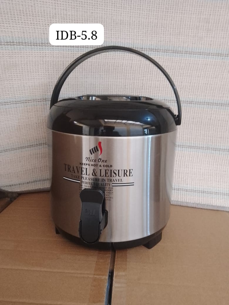 5.8L Stainless Steel Electric Tea Urn – Commercial Hot Beverage Dispenser with Rapid Heating, Drip-Free Tap, Cool Handles & Temperature Control – Ideal for Parties, Offices & Events