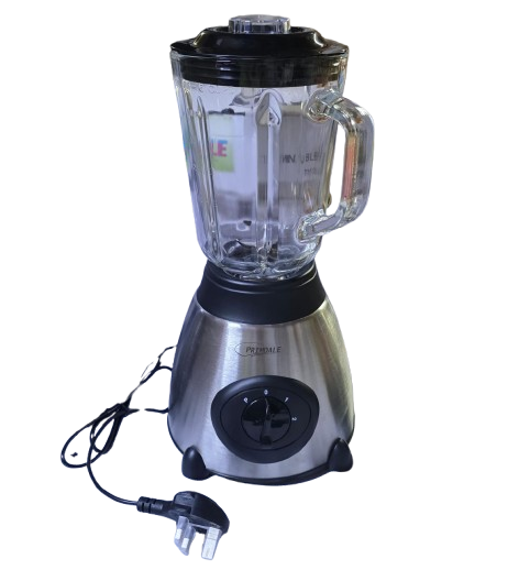 Primadale 3-in-1 Blender with Glass Jar 1.5L – 400W Powerful Electric Blender with Grinder & Mill, Stainless Steel Blades, Ideal for Hot & Cold Beverages