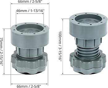 4Pcs Heavy duty Adjustable Height Washing Machine Anti Vibration Pad Shock Non Slip Feet Pads Refrigerator Furniture Protector